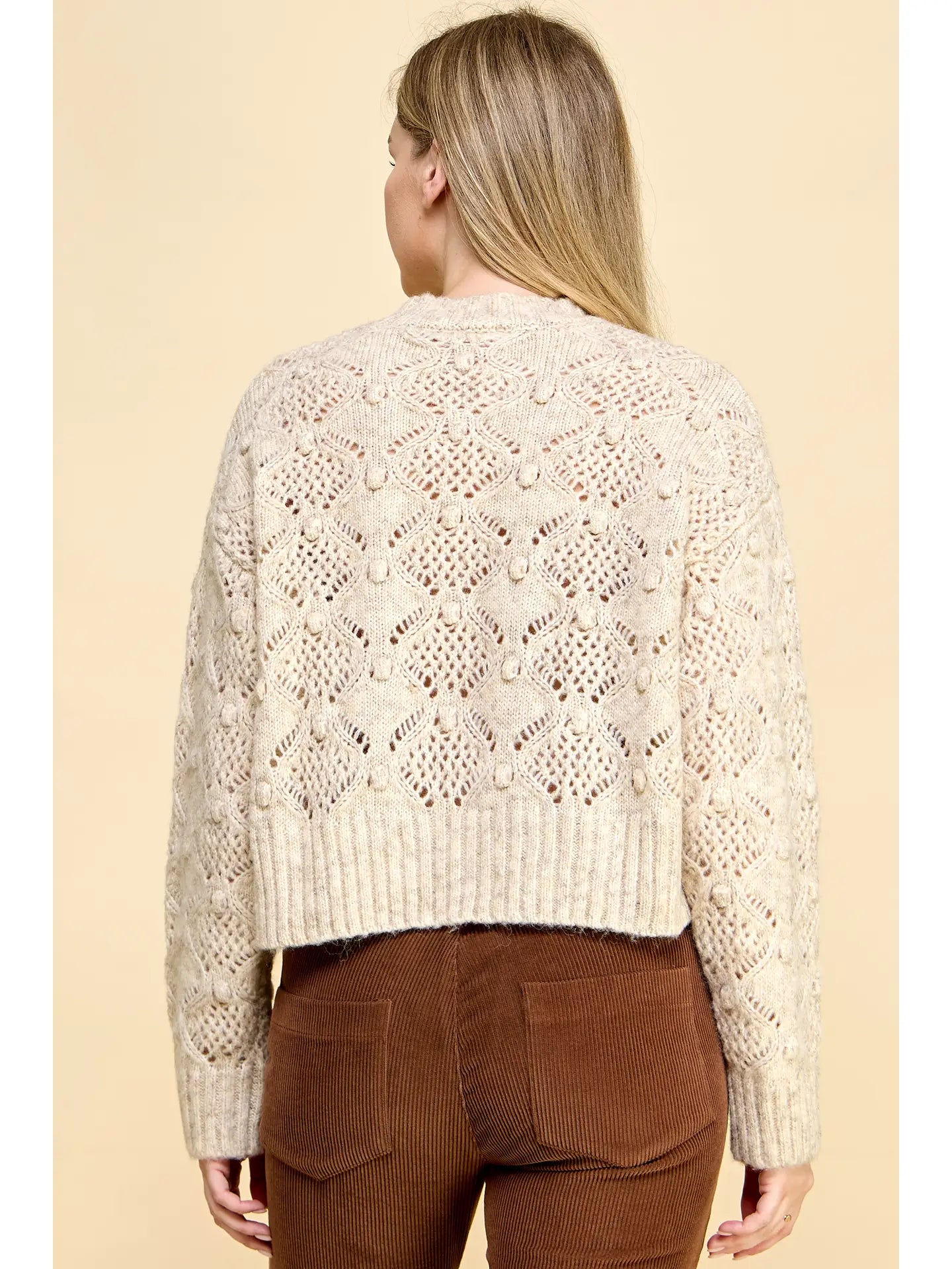 Ivory Pointelle Sweater
