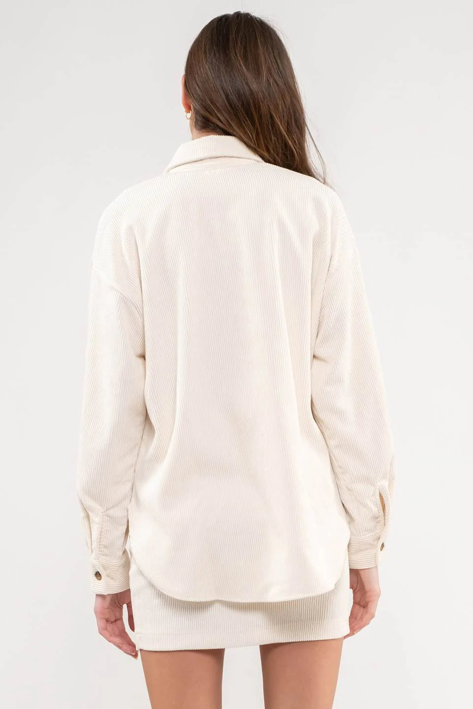 Oatmeal Corduroy Shacket