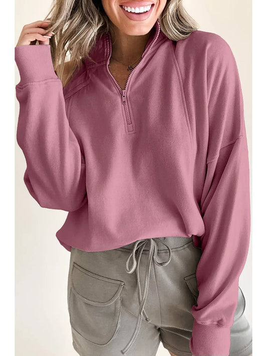 Fuchsia Scuba Pullover