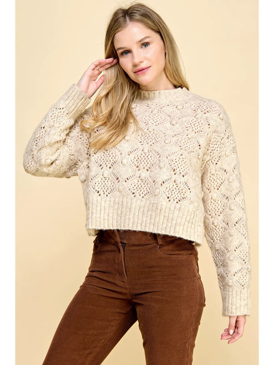 Ivory Pointelle Sweater